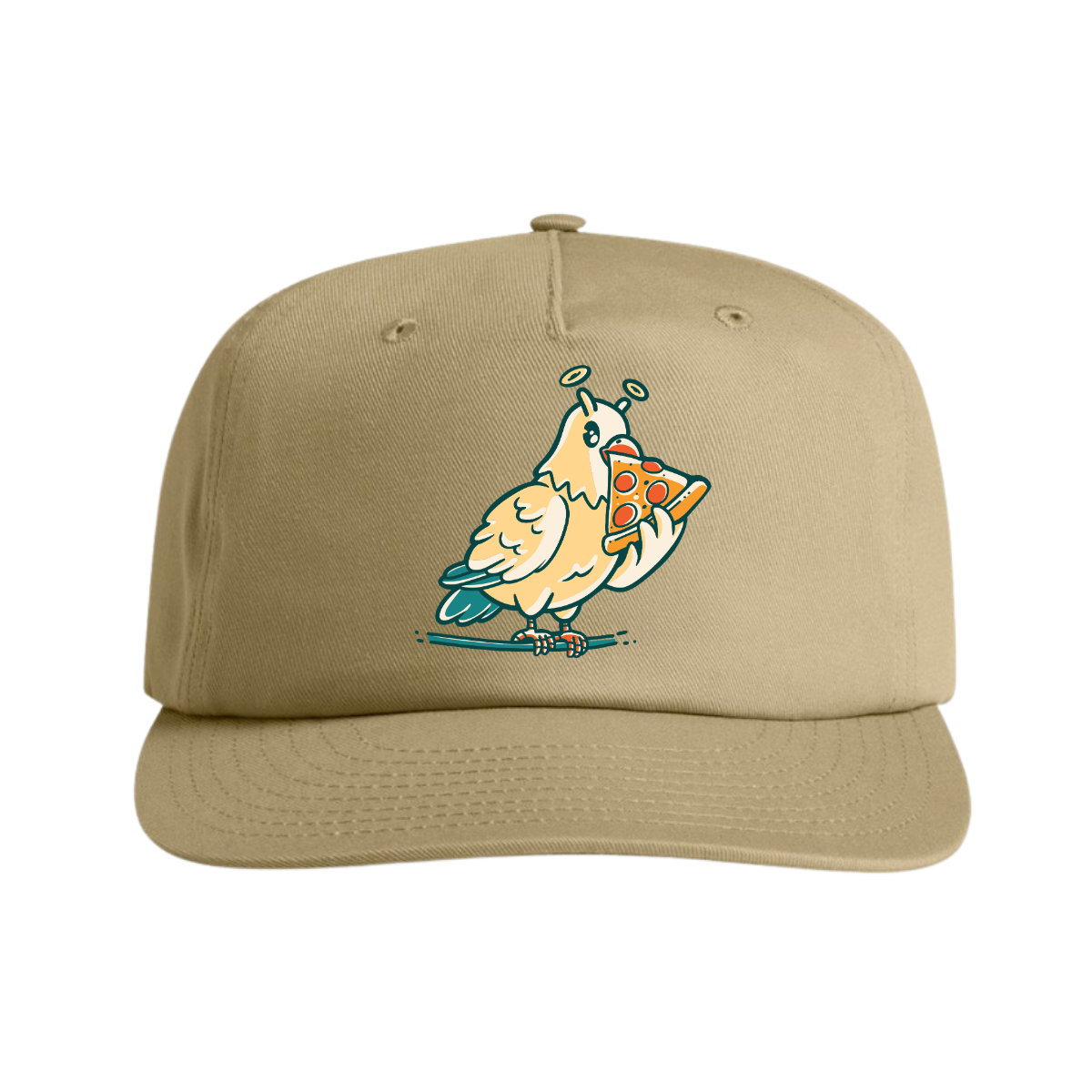 Khaki Pizza Pigeon Cap-1