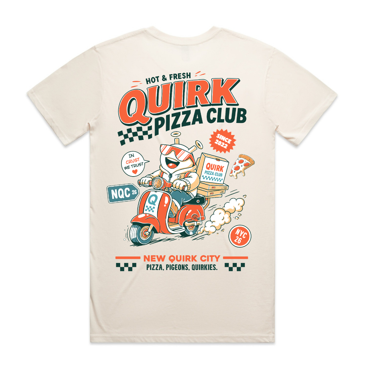 Ecru Quirk Pizza Club Tee-2