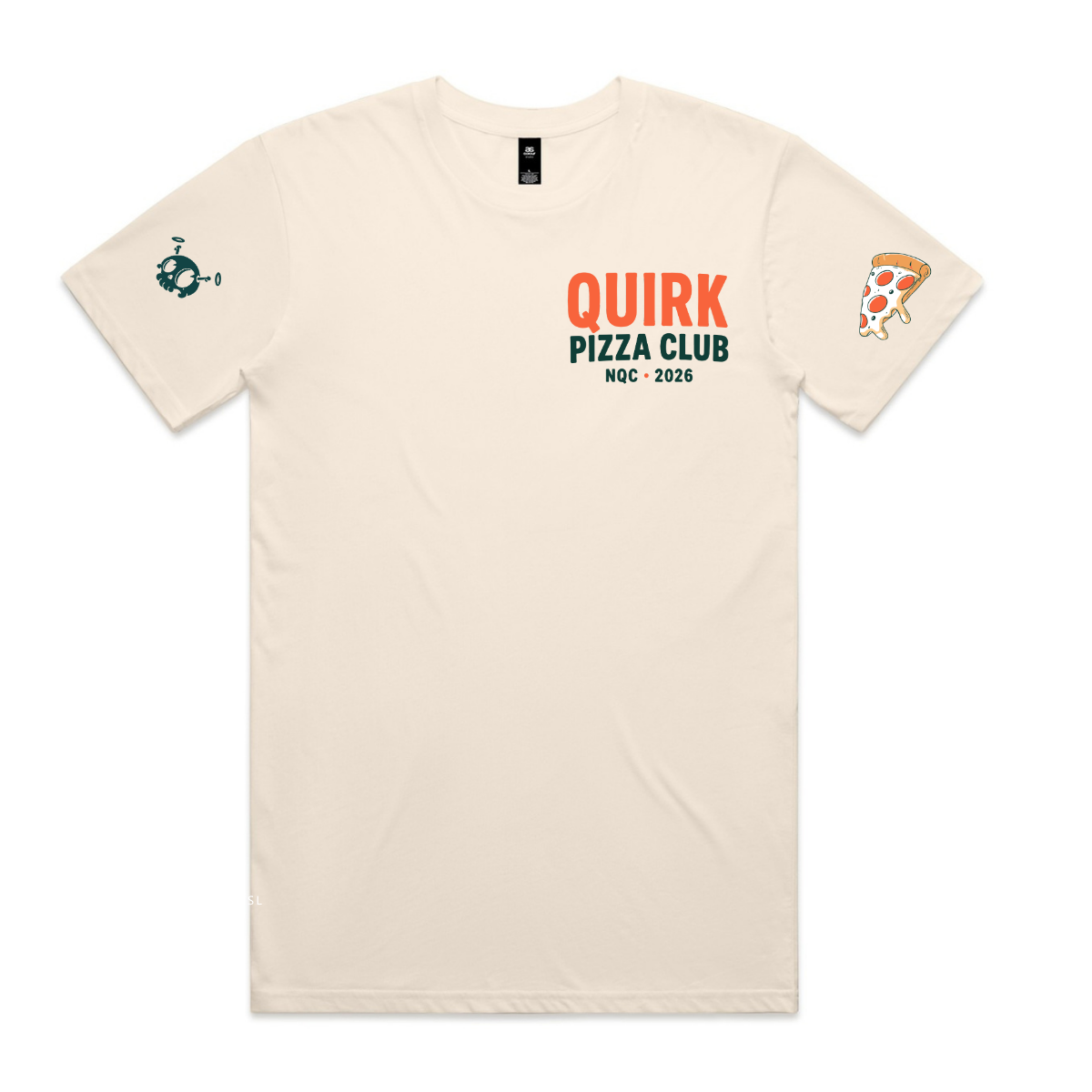 Ecru Quirk Pizza Club Tee-1