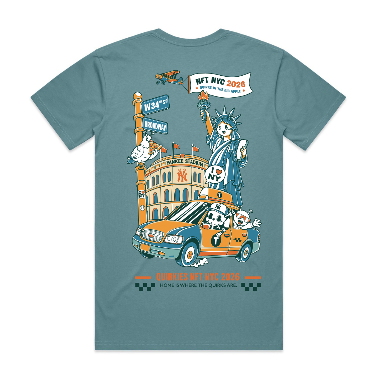 Slate Blue Statue of Liberty Tee-2