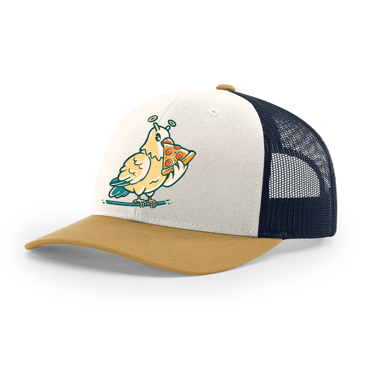 Tri-Color Pizza Pigeon Trucker-1
