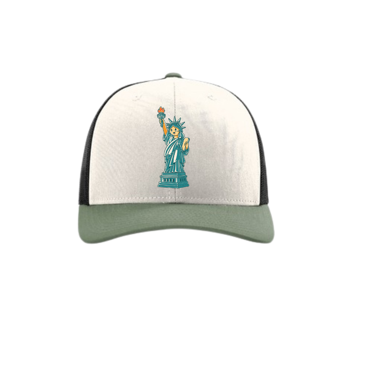 Tri-Color Statue of Liberty Trucker-1