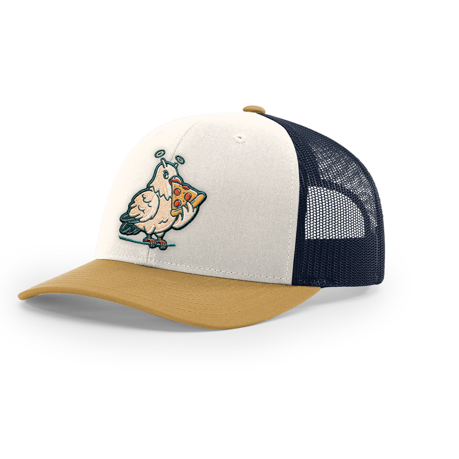 Tri-Color Pizza Pigeon Trucker-2