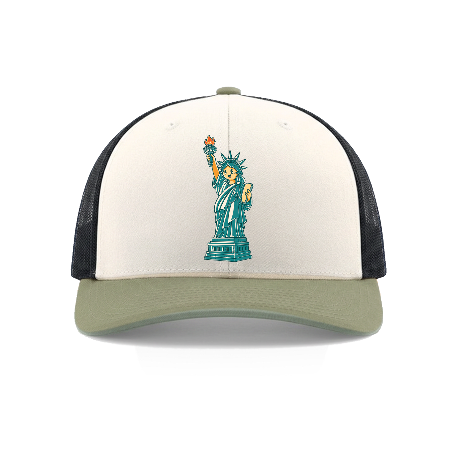 Tri-Color Statue of Liberty Trucker