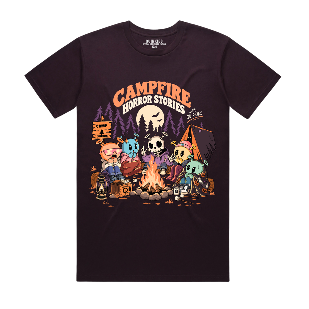 Campfire Horror Stories Tee | Plum