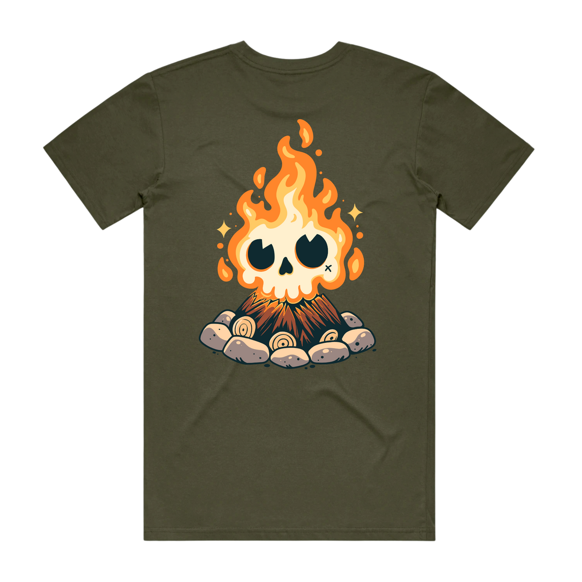 Quirkie Flame Tee | Army