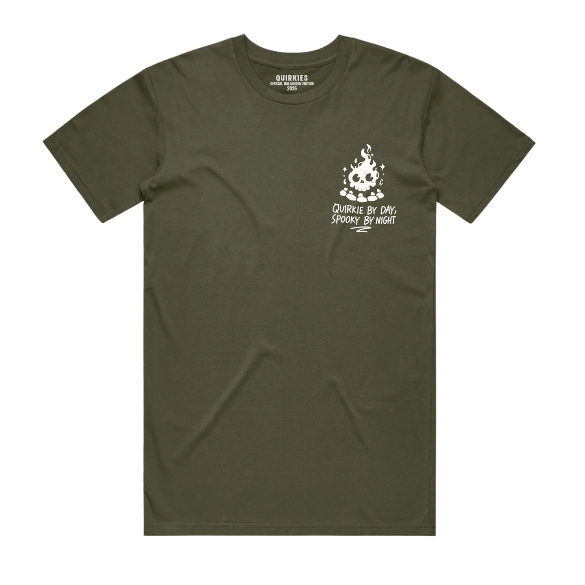 Quirkie Flame Tee | Army-2